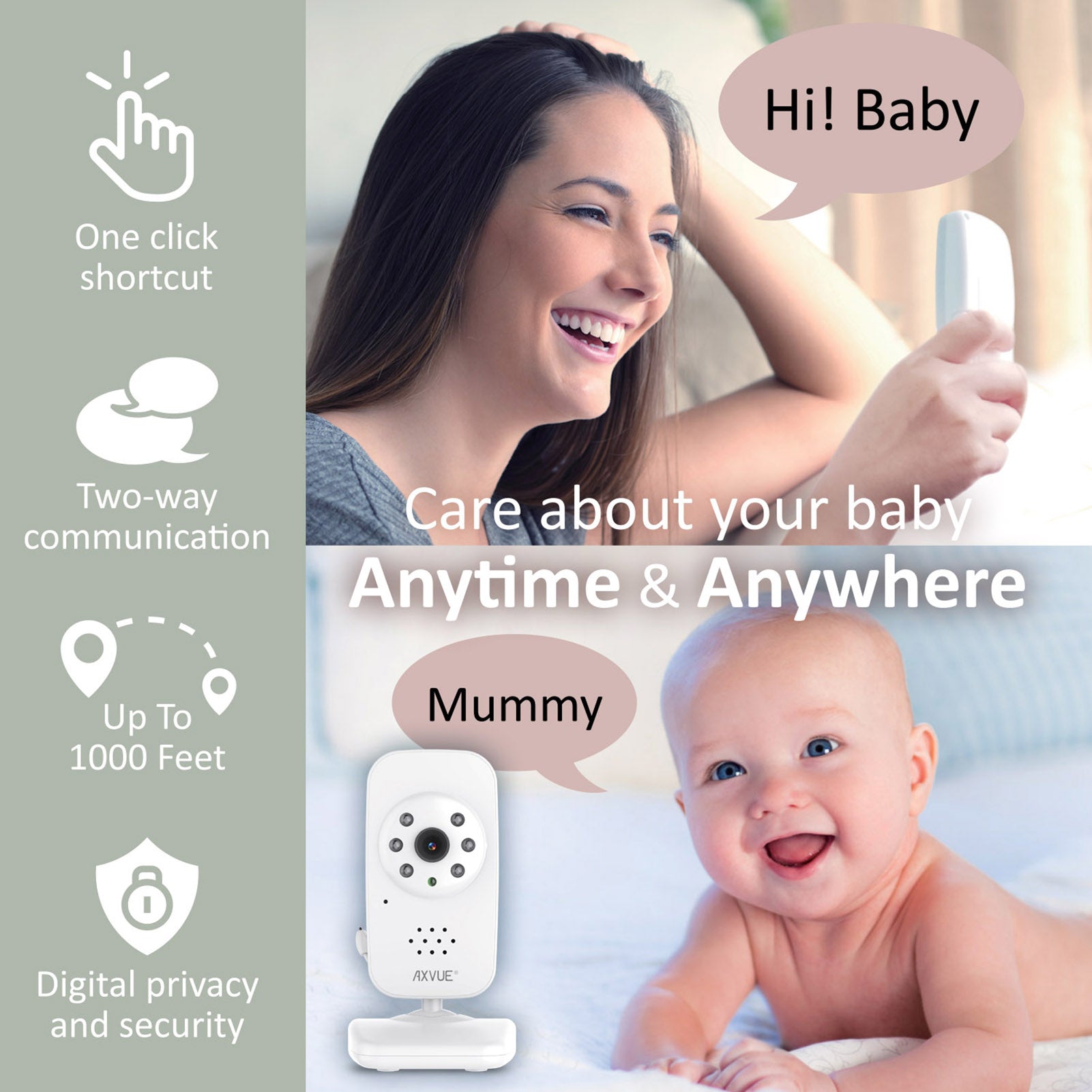 AXVUE E600 Video Baby Monitor