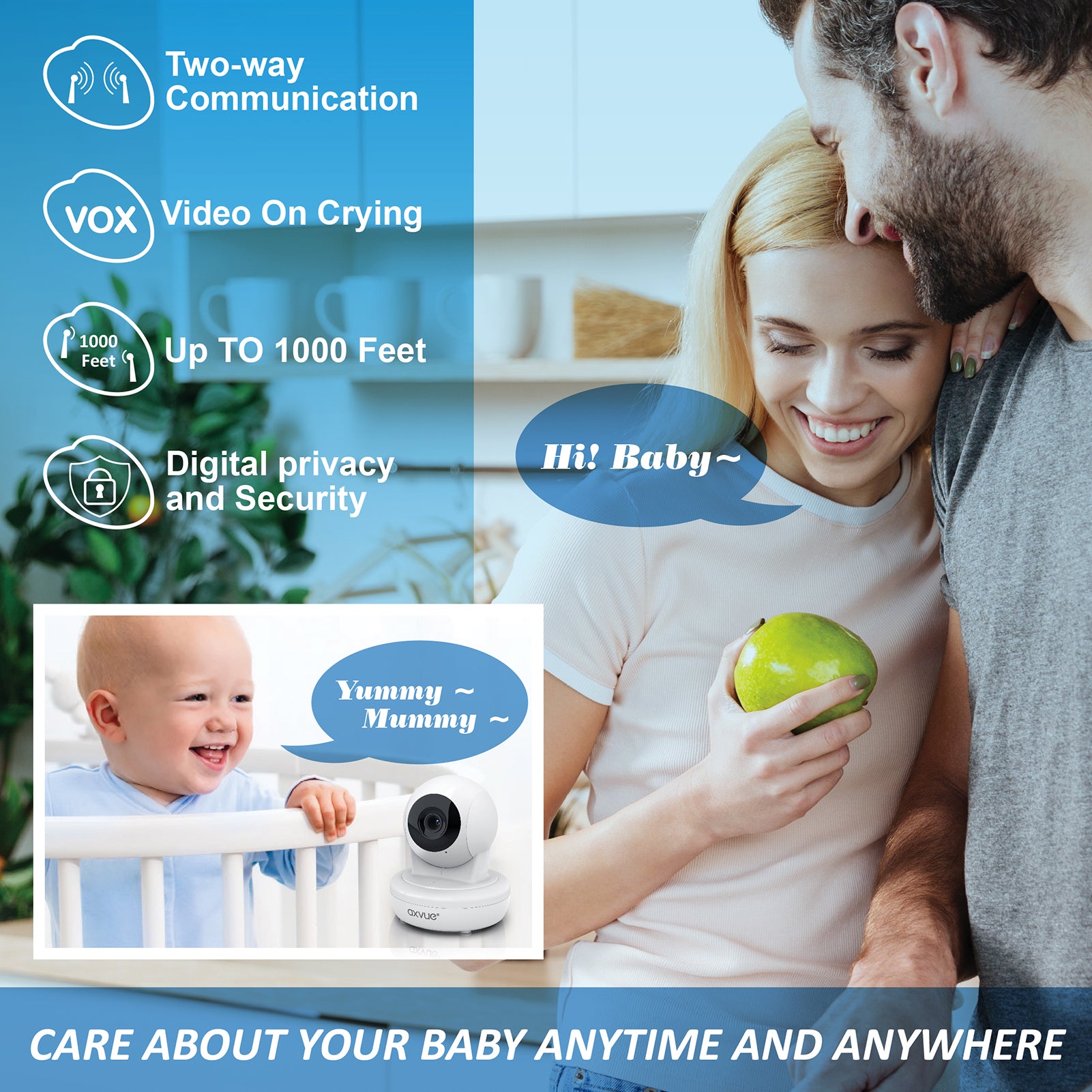 AXVUE E9650W Video Baby Monitor